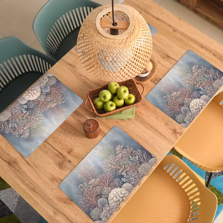 Koraal - Zeeleven - Onderwater - Illustratie - Natuur Placemat vinyl groot -zzsfeer5_Kitchenyeah-website