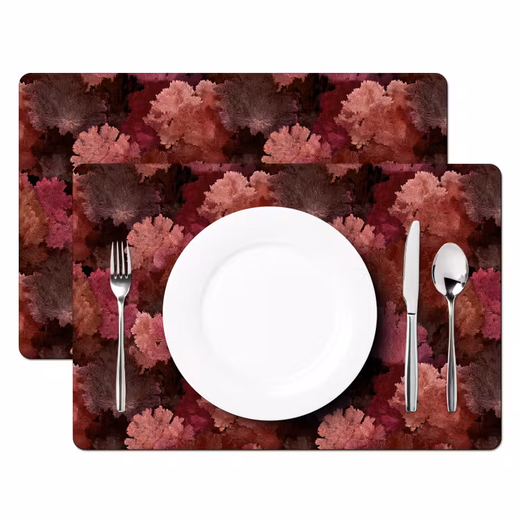 Koraal - Textuur - Kleurrijk Placemat vinyl groot 368 -zzsfeer2_Kitchenyeah-website