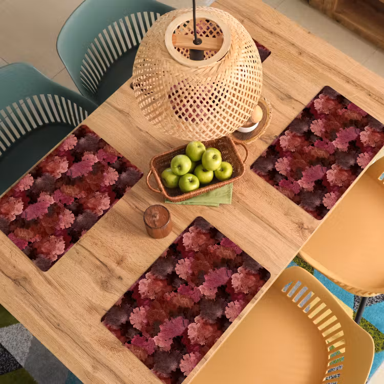 Koraal - Textuur - Kleurrijk Placemat vinyl groot 368 -zzsfeer5_Kitchenyeah-website