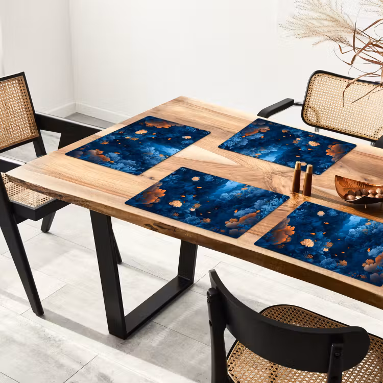Koraalrif - Vissen - Oceaan - Blauw Placemat vinyl groot -zzsfeer4_Kitchenyeah-website