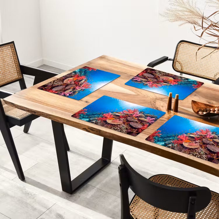 Koraalrif - Vissen - Onderwater - Tropisch - Rood Placemat vinyl groot -zzsfeer4_Kitchenyeah-website