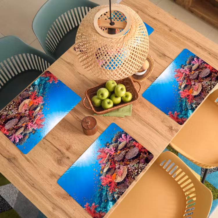 Koraalrif - Vissen - Onderwater - Tropisch - Rood Placemat vinyl groot -zzsfeer5_Kitchenyeah-website