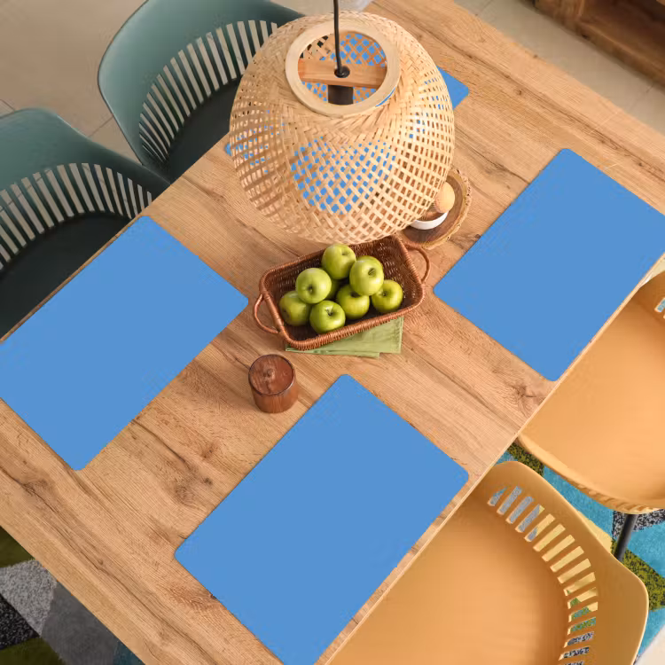 Cornflower - Blue - Blauw Placemat vinyl groot 368 -zzsfeer5_Kitchenyeah-website