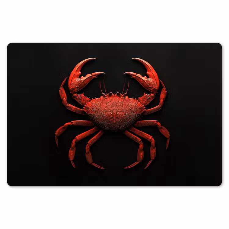 Krab - Rood - Vissen - Schaaldieren Placemat vinyl groot -zzsfeer1_Kitchenyeah-website