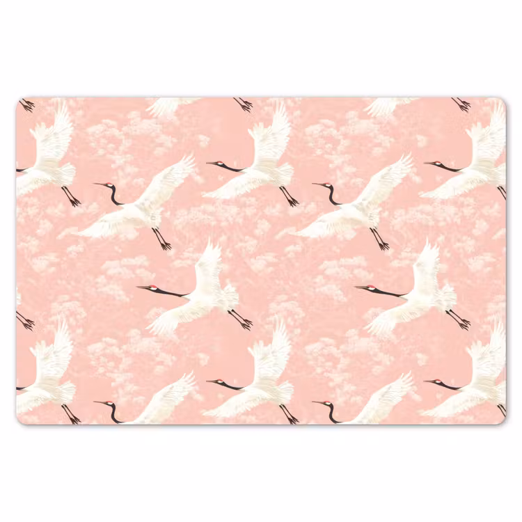 Kraanvogels - Bloesem - Roze Placemat vinyl groot 368 -zzsfeer1_Kitchenyeah-website