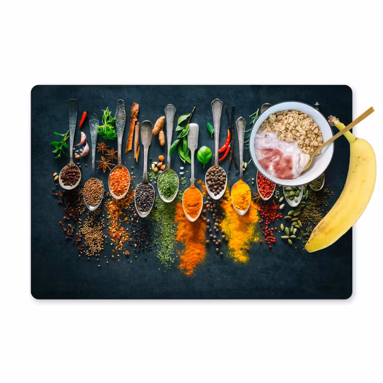 Kruiden - Specerijen - Lepels Placemat vinyl groot -zzzproduct_Kitchenyeah-website