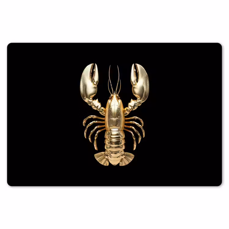 Kreeft - Goud - Textuur - Zwart Placemat vinyl groot -zzsfeer1_Kitchenyeah-website