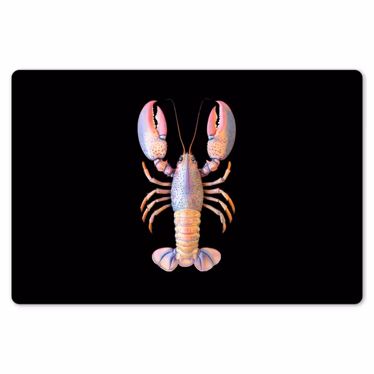 Kreeft - Roze - Zacht - Zwart Placemat vinyl groot -zzsfeer1_Kitchenyeah-website