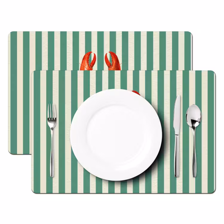 Kreeft - Strepen - Realistisch - Zomers Placemat vinyl groot -zzsfeer2_Kitchenyeah-website