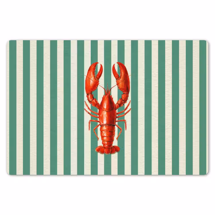 Kreeft - Strepen - Realistisch - Zomers Placemat vinyl groot -zzsfeer1_Kitchenyeah-website