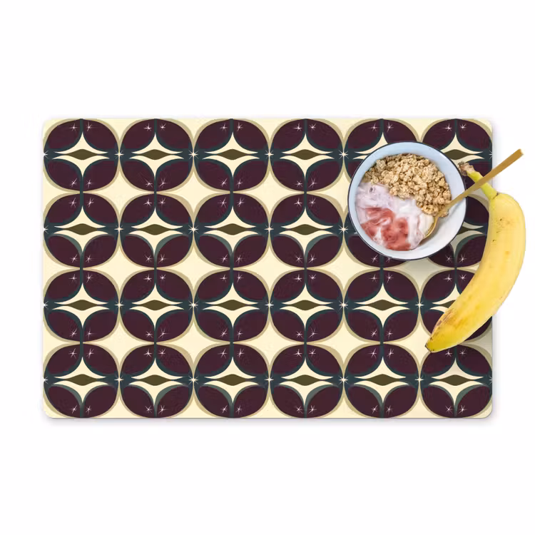 Cirkel - Retro - Kleurrijk Placemat vinyl groot 368 -zzzproduct_Kitchenyeah-website