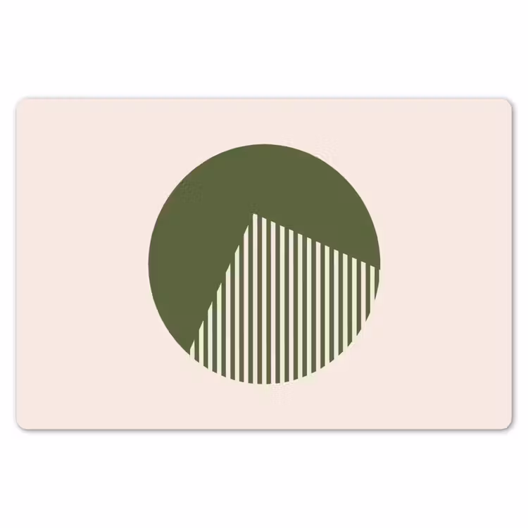 Cirkel - Strepen - Geometrisch - Abstract - Groen Placemat vinyl groot -zzsfeer1_Kitchenyeah-website