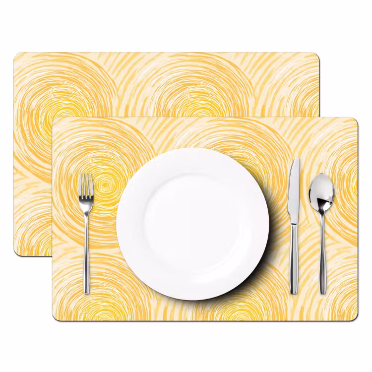 Cirkels - Abstract - Artistiek - Geel Placemat vinyl groot 368 -zzsfeer2_Kitchenyeah-website