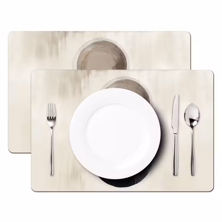 Cirkels - Vorm - Beige - Abstract Placemat vinyl groot -zzsfeer2_Kitchenyeah-website