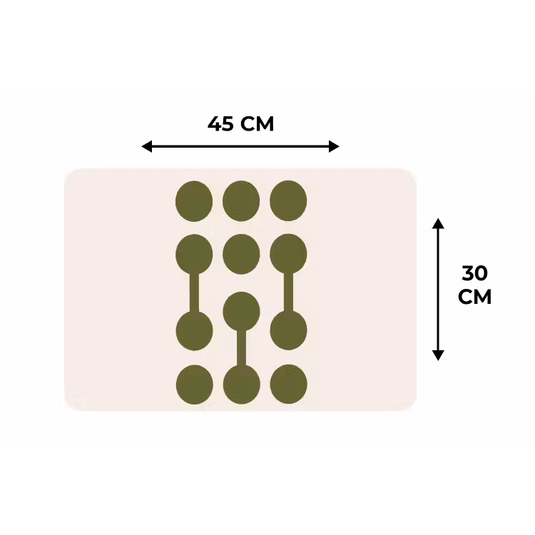 Cirkels - Geometrisch - Abstract - Modern - Groen Placemat vinyl groot -specs