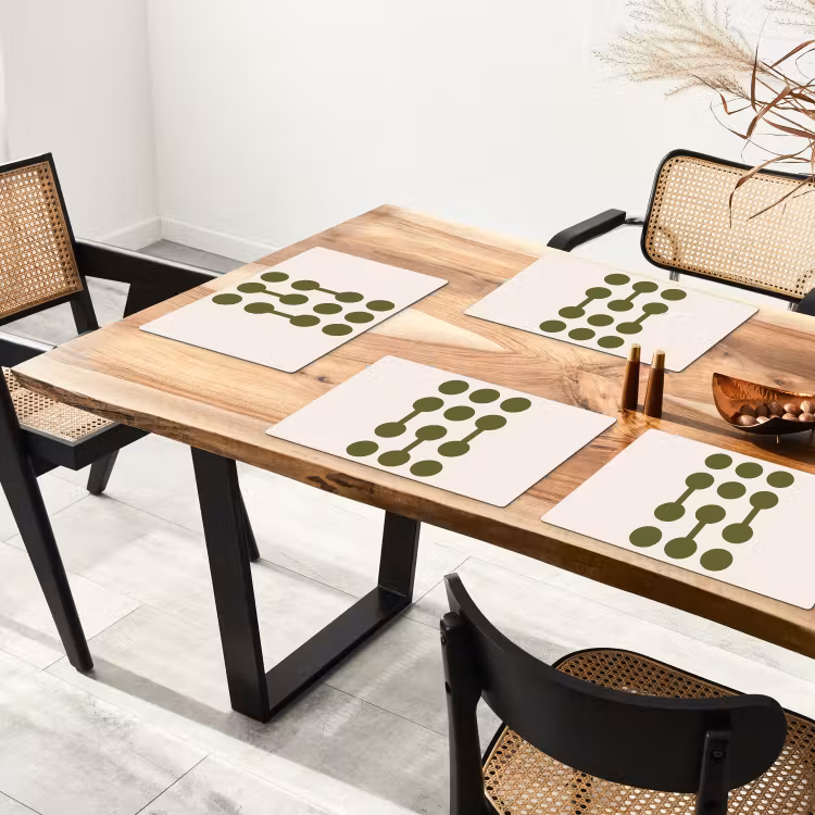Cirkels - Geometrisch - Abstract - Modern - Groen Placemat vinyl groot -zzsfeer4_Kitchenyeah-website