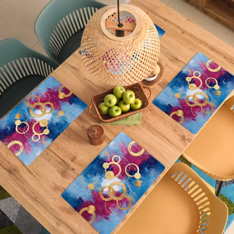 Cirkels - Goud - Abstract Placemat vinyl groot -zzsfeer5_Kitchenyeah-website