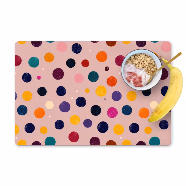 Cirkels - Patroon - Kleurrijk Placemat vinyl groot 368 -zzzproduct_Kitchenyeah-website