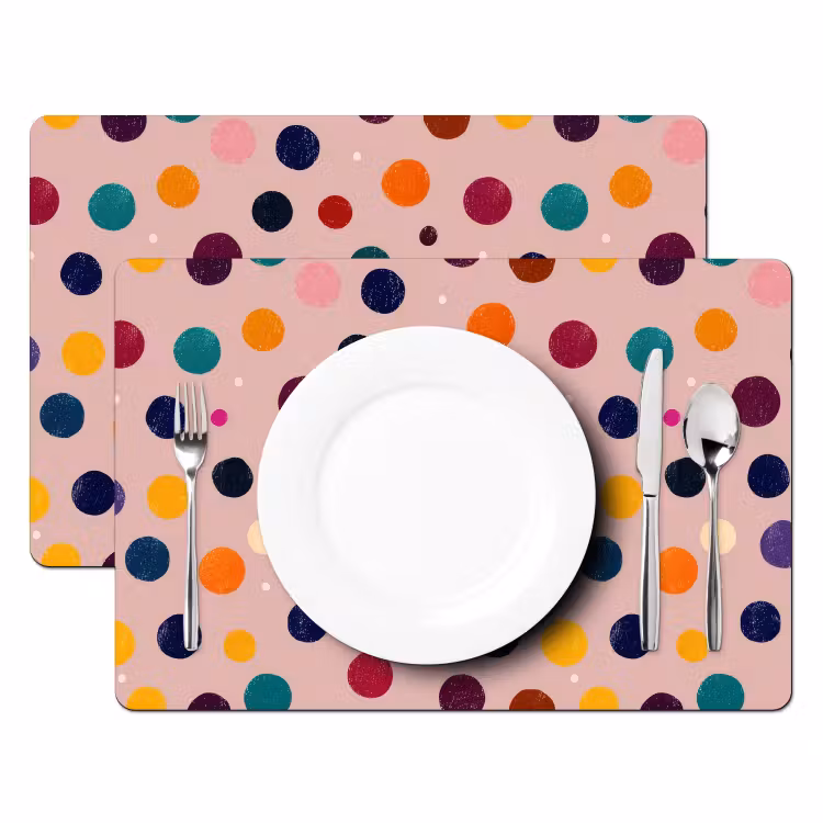 Cirkels - Patroon - Kleurrijk Placemat vinyl groot 368 -zzsfeer2_Kitchenyeah-website