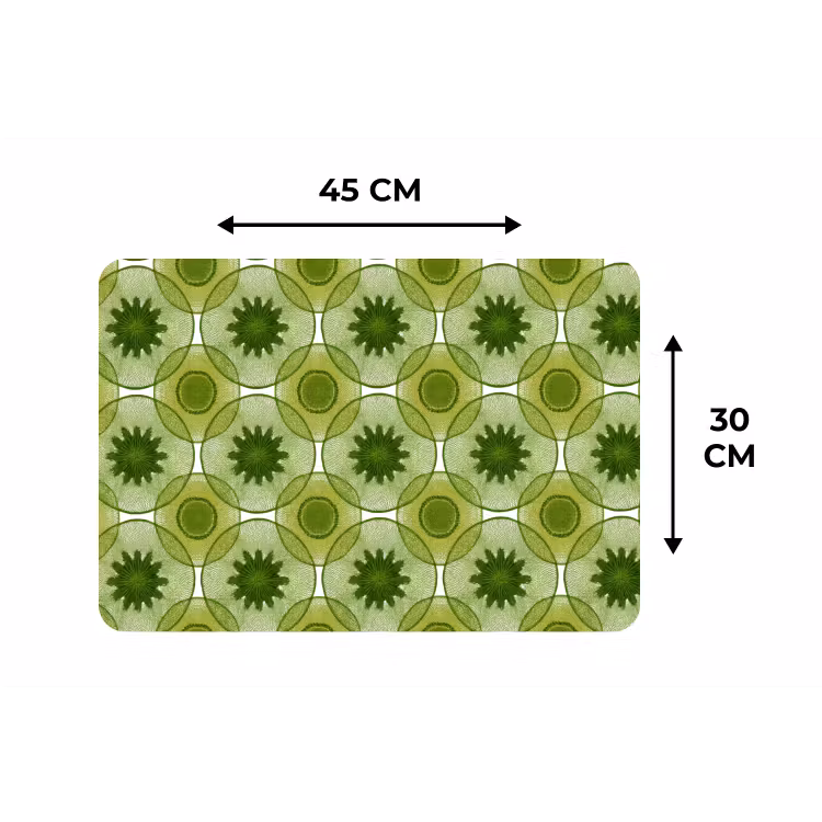 Cirkels - Patroon - Groen Placemat vinyl groot 368 -specs