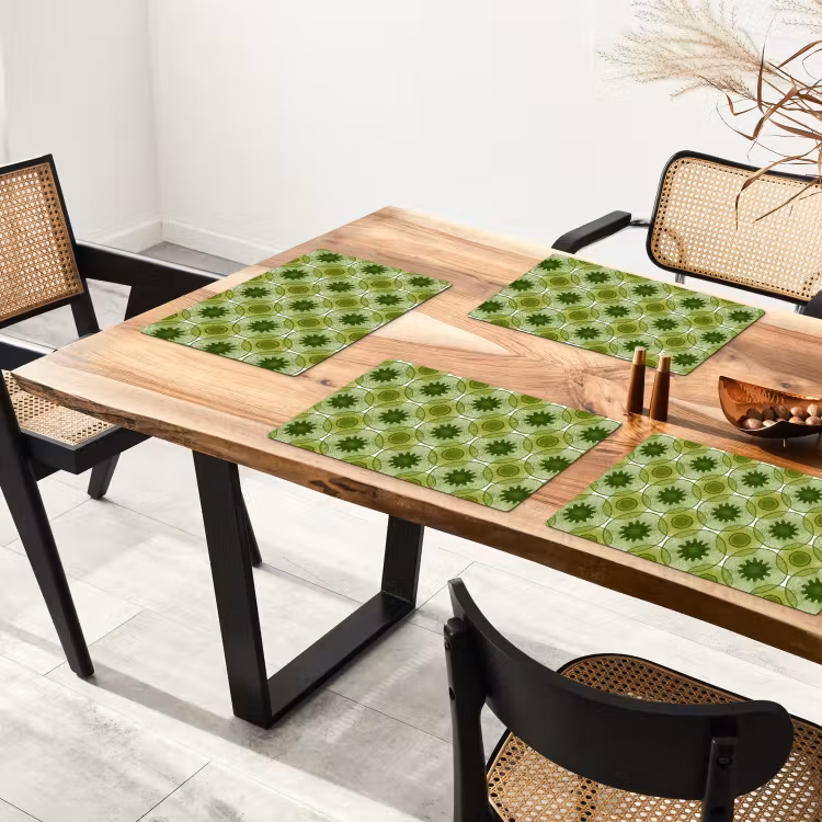 Cirkels - Patroon - Groen Placemat vinyl groot 368 -zzsfeer4_Kitchenyeah-website