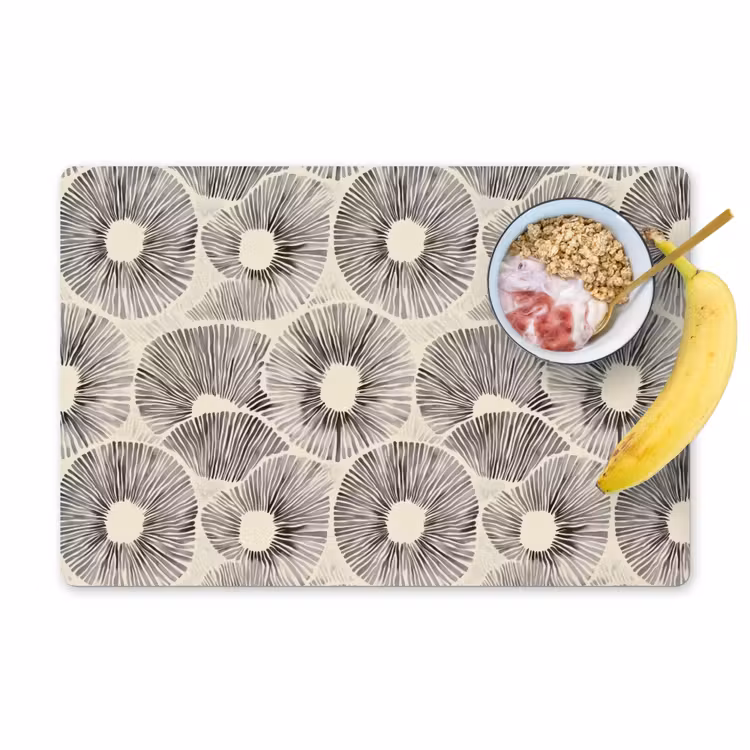 Cirkels - Patroon - Zwart Placemat vinyl groot 368 -zzzproduct_Kitchenyeah-website