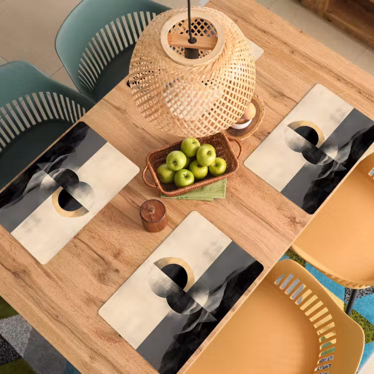 Cirkels - Schaduw - Abstract Placemat vinyl groot -zzsfeer5_Kitchenyeah-website