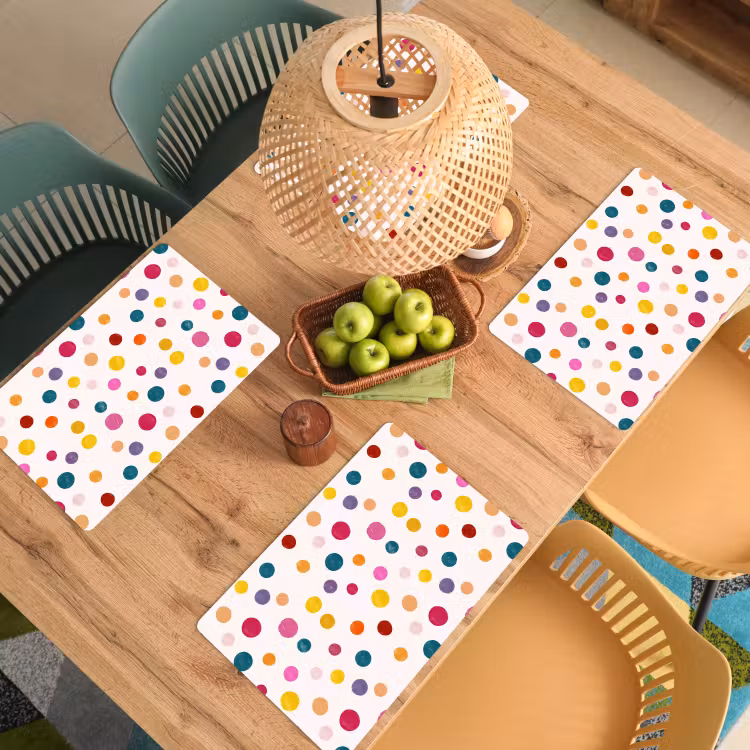 Cirkels - Speels - Kleurrijk Placemat vinyl groot 368 -zzsfeer5_Kitchenyeah-website
