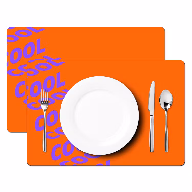 Cool - Paars - Oranje Placemat vinyl groot -zzsfeer2_Kitchenyeah-website