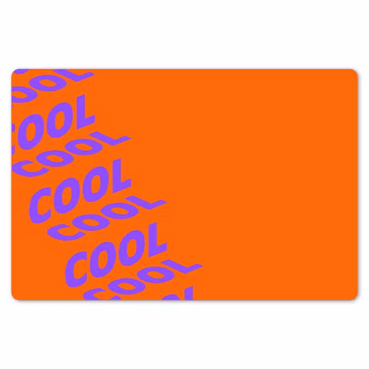 Cool - Paars - Oranje Placemat vinyl groot -zzsfeer1_Kitchenyeah-website