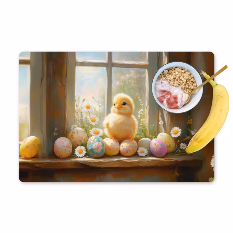 Kuiken - Raam - Paaseieren Placemat vinyl groot -zzzproduct_Kitchenyeah-website