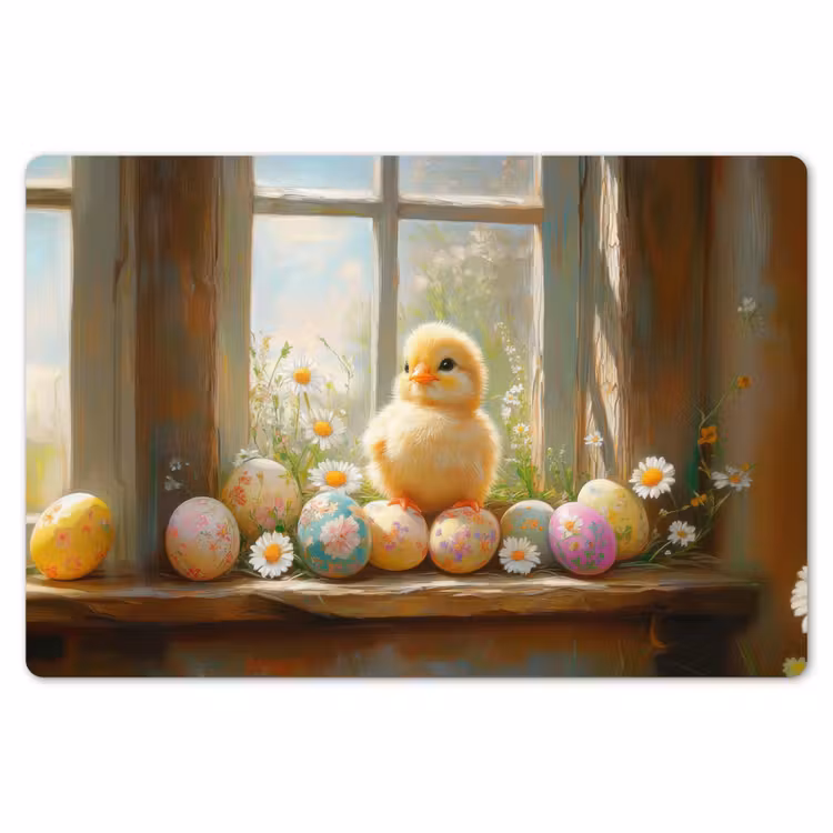 Kuiken - Raam - Paaseieren Placemat vinyl groot -zzsfeer1_Kitchenyeah-website