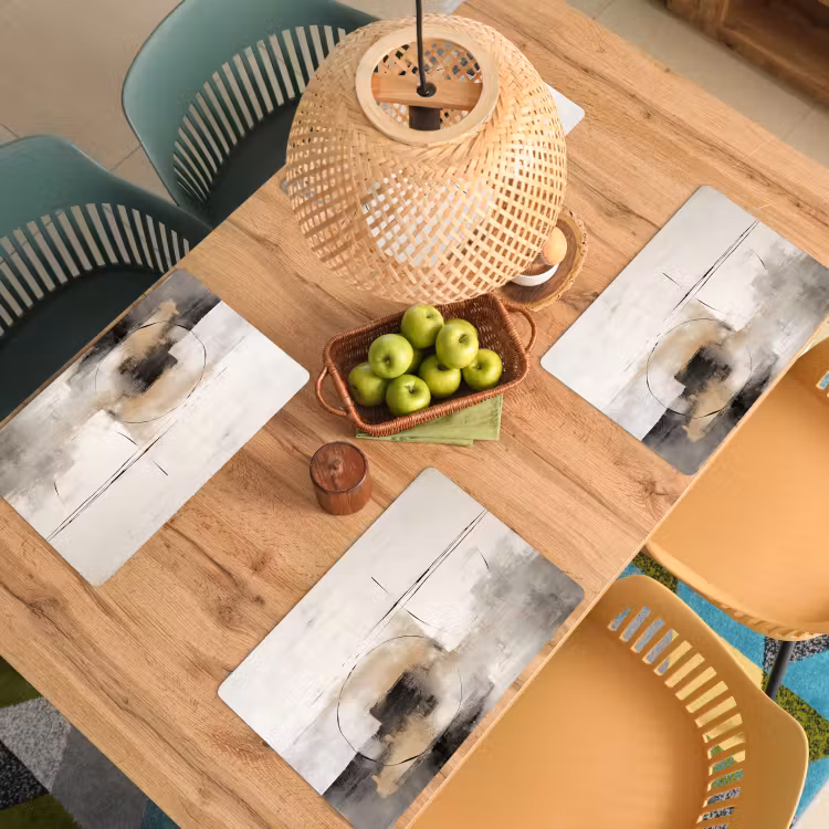 Kunst - Abstract - Grijs - Industrieel Placemat vinyl groot -zzsfeer5_Kitchenyeah-website