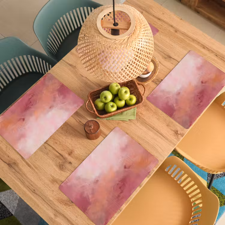 Kunst - Vloeiend - Pastel - Abstract Placemat vinyl groot -zzsfeer5_Kitchenyeah-website
