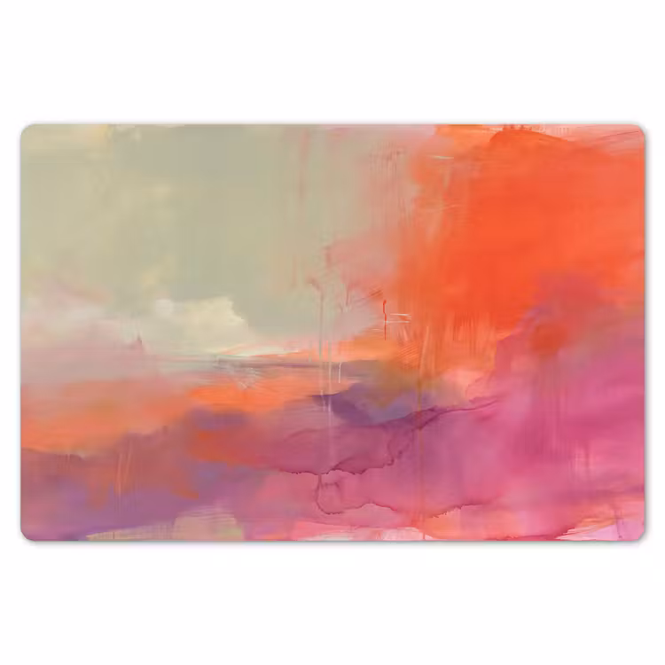 Kunst - Vloeiend - Overgangen - Oranje Placemat vinyl groot -zzsfeer1_Kitchenyeah-website