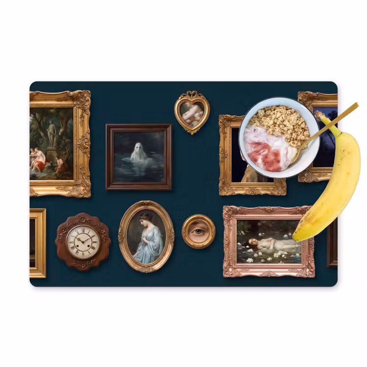 Kunst - Schilderijen - Decoratie - Klassiek - Groen Placemat vinyl groot -zzzproduct_Kitchenyeah-website