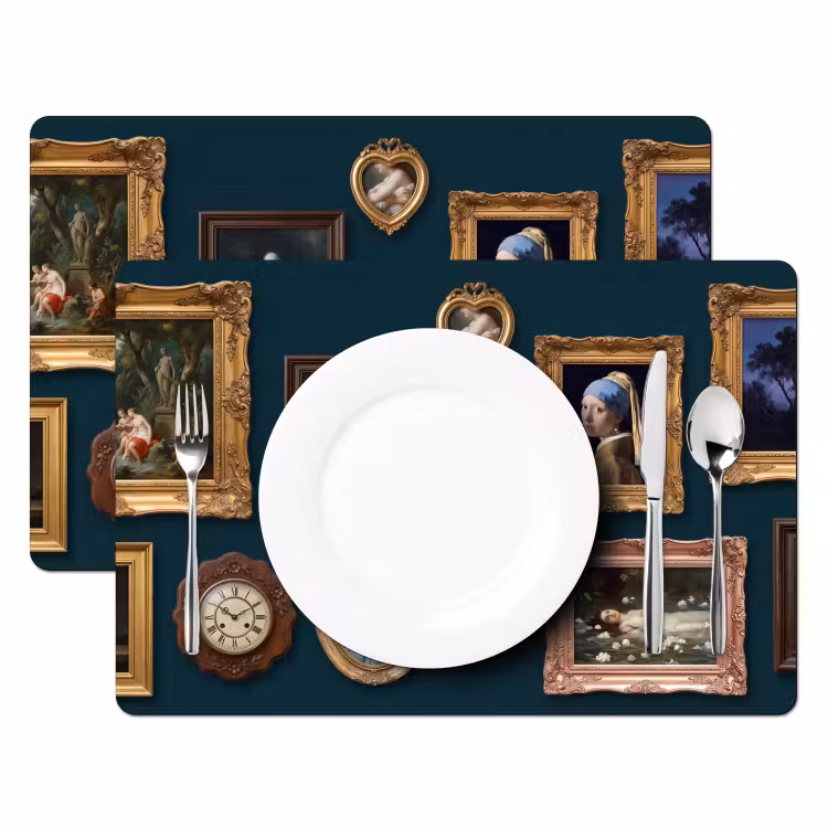 Kunst - Schilderijen - Decoratie - Klassiek - Groen Placemat vinyl groot -zzsfeer2_Kitchenyeah-website