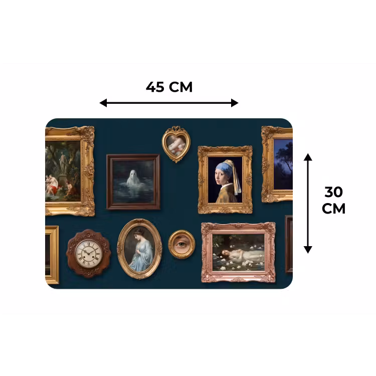 Kunst - Schilderijen - Decoratie - Klassiek - Groen Placemat vinyl groot -specs
