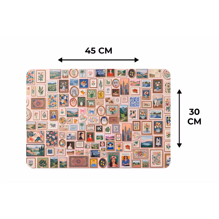 Kunst - Collectie - Decoratie - Modern - Kleurrijk Placemat vinyl groot -specs