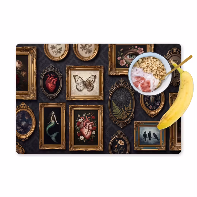 Kunst - Collectie - Vintage - Klassiek - Donker Placemat vinyl groot -zzzproduct_Kitchenyeah-website