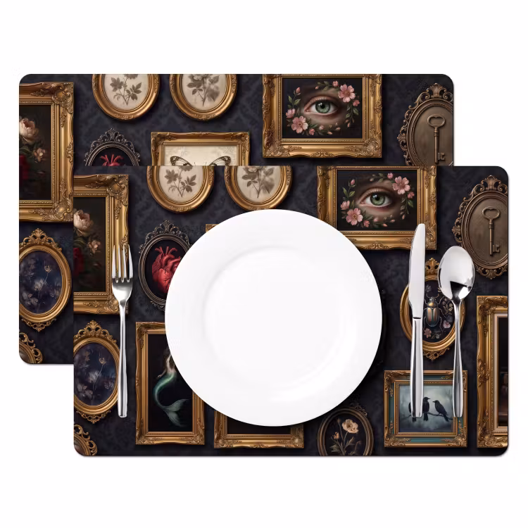 Kunst - Collectie - Vintage - Klassiek - Donker Placemat vinyl groot -zzsfeer2_Kitchenyeah-website