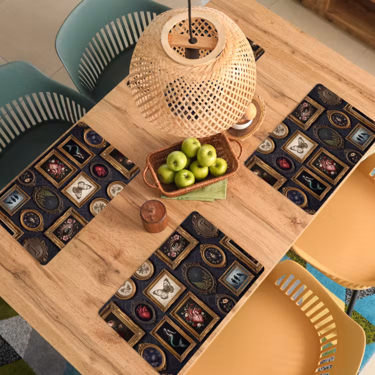 Kunst - Collectie - Vintage - Klassiek - Donker Placemat vinyl groot -zzsfeer5_Kitchenyeah-website