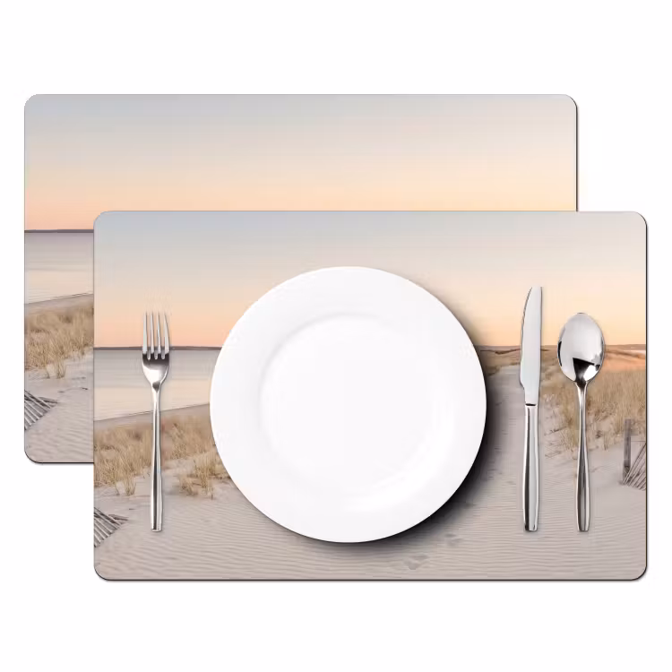 Kustlijn - Horizon - Hek Placemat vinyl groot -zzsfeer2_Kitchenyeah-website