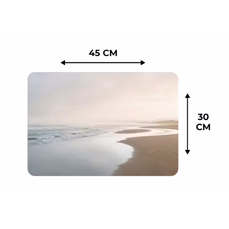 Kustlijn - Strand - Oceaan Placemat vinyl groot -specs