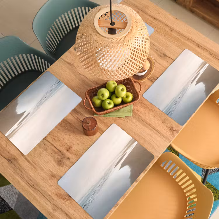 Kustlijn - Strand - Oceaan Placemat vinyl groot -zzsfeer5_Kitchenyeah-website