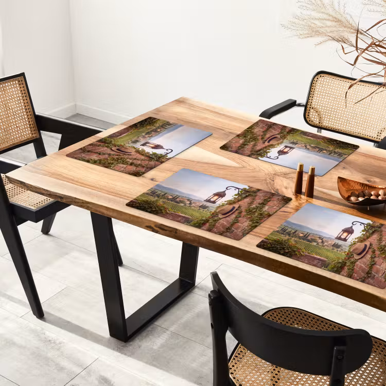 Lantaarn - Wijngaard - Landschap - Italiaans Placemat vinyl groot -zzsfeer4_Kitchenyeah-website