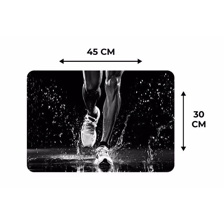 Hardloopschoenen - Rennen - Druppels - Zwart Placemat vinyl groot -specs