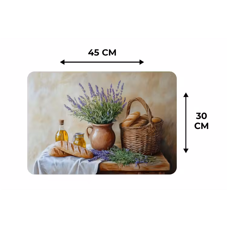Lavendel - Brood - Stilleven Placemat vinyl groot -specs