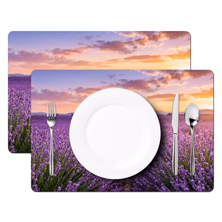 Lavendel - Veld - Natuur - Paars Placemat vinyl groot -zzsfeer2_Kitchenyeah-website