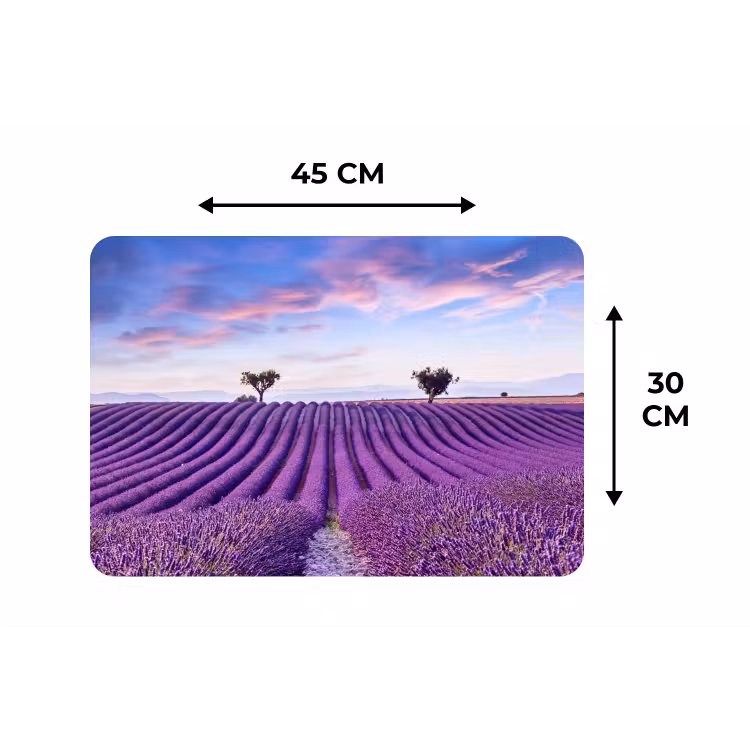 Lavendel - Natuur - Paars - Bomen - Bloemen Placemat vinyl groot -specs